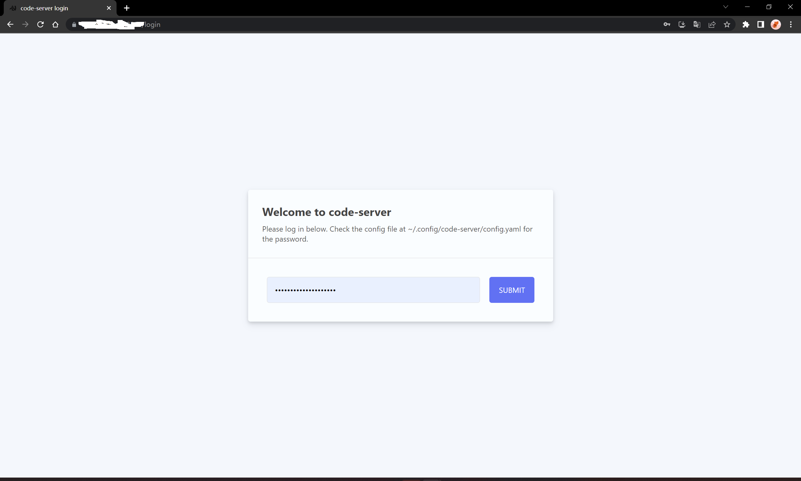 登录code-server
